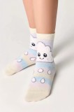 Șosete copii haioase din bumbac cu model nor pufos, Tip-Top 424 - Multicolor, 21-23 (14)