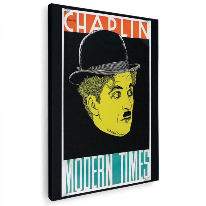 Tablou Chaplin in Modern Times Tablou canvas pe panza CU RAMA 70x100 cm