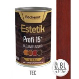 Lazura lemn Estetik Profi 0,8L, nuanta tec, 6-14mp, protectie 15 ani+