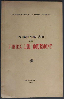 TEODOR SCARLAT&amp;amp;M.STRAJE-INTERPRETARI DIN GOURMONT&amp;#039;40/DEDICATIE PT CAMIL PETRESCU foto