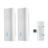 Set Microfoane Lavaliera Wireless LENSGO 518C, USB Type-C, Android, 2.4GHz, 100m, Autonomie 7h, Incarcare Magnetica, Skin-uri Colorate