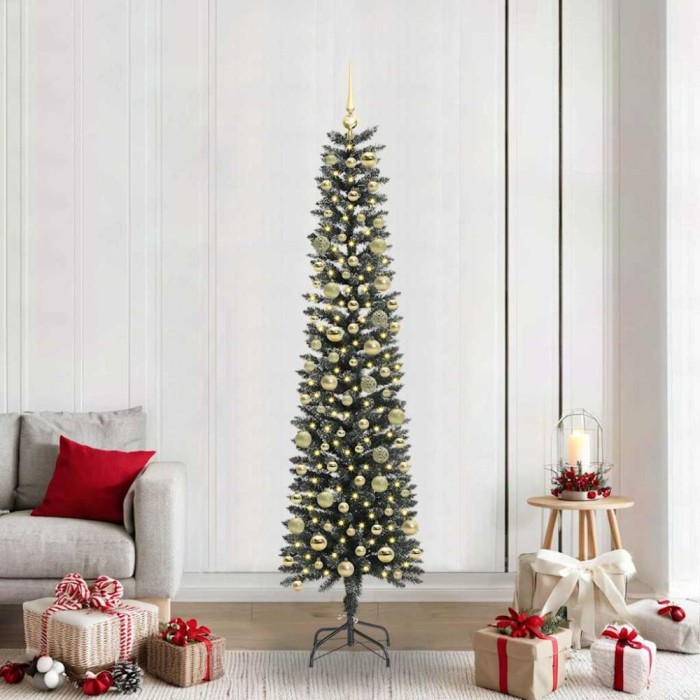 vidaXL Brad de Crăciun artificial cu 300 LED Verde 58 x 58 x 210 cm 3395956