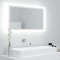 vidaXL Oglindă de baie cu LED, alb, 80x8,5x37 cm, acril 804924