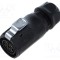 Conector circular mufă mamă 4 pini 20A 500V IP67 drept Lutronic