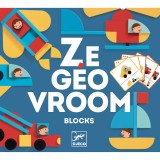 Set de construit cu piese geometrice Ze Geo Vroum Djeco