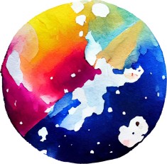 Sticker decorativ, Planeta, Albastru, 60 cm, 8177ST-9 foto