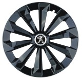Cumpara ieftin Set 4 capace roti Fame negru R15 pentru gama auto Peugeot, Autohelix MSA