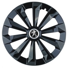 Set 4 capace roti Fame Negru R14 pentru gama auto Peugeot