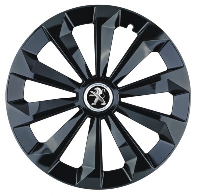 Set 4 capace roti Fame Negru R16 pentru gama auto Peugeot foto