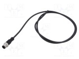 Conector M12 mufă tată drept aurit 5 PIN AMPHENOL