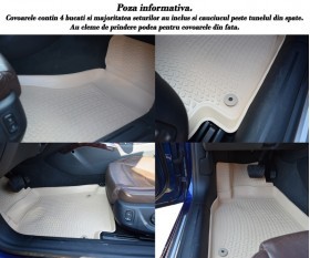 Covoare cauciuc stil tavita BEJ Audi A4 B8 2008-2015 Covoare cauciuc stil tavita BEJ Audi A4 B8 2008-2015