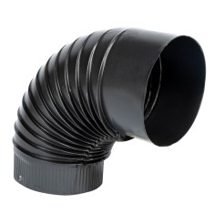 Cot pentru soba pe lemne, 90˚, 120mm, Gri mat FarmGarden AgroTrade