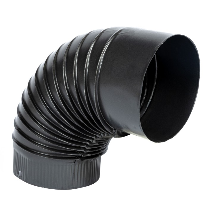 Cot pentru soba pe lemne, 90˚, 120mm, Gri mat FarmGarden AgroTrade