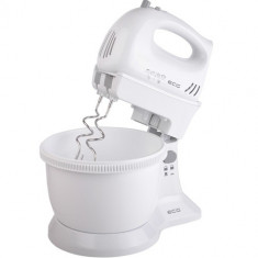 Mixer de mana cu bol ECG RSM 02, 300 W, 3.3 L, 5 viteze, functie Turbo, alb foto