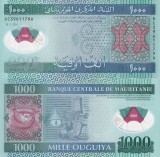 !!! MAURITANIA - 1000 OUGUIYA 2014 - P 19 - UNC / POLIMER // NU TRIMIT PRIN CURIER