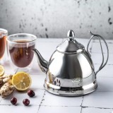 Ceainic cu sita, inox, 1l argintiu, Kinghoff