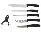 Cumpara ieftin Set 5 cutite AXENTIA cu lame din otel inoxidabil plus curatitor de legume cu