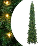 Cumpara ieftin Brad de Craciun artificial pre-iluminat cu 130 LED-uri, 210 cm