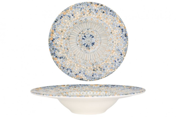 Bonna Farfurie cu paste - Luca Mosaic - Por&Aring;&pound;elan - 28 cm (400cc) - set de 2