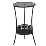 Cumpara ieftin Masa de bistro, negru, 40 x 70 cm, metal