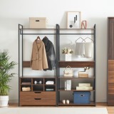 Set 2 suporturi haine Larem cu 2 sertare si 6 compartimente [en.casa] HausGarden Leisure, [en.casa]