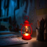 Decoratiune de Craciun - felinar - Mos Craciun - rosu - 16,5 x 7 cm - 3 x LR44