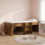 Cumpara ieftin Cadru de Pat Inalt pentru Copii Stejar fumuriu 90 x 190 cm