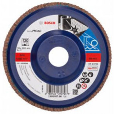 Disc de slefuire evantai BOSCH X571 pentru metal ,D 125 mm; G 120, versiunea dreapta ,plastic