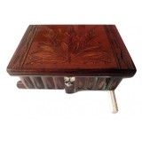 Cutie magică puzzle de depozitare pentru bijuterii pentru bibelouri cu cheie ascunsă decoratiune maro cu maro