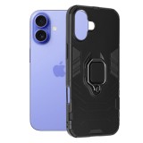 Husa pentru iphone 16 - att ring, tip suport, negru