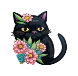 Cumpara ieftin Sticker decorativ Pisica, Negru, 53 cm, 3902ST, Oem