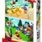 Puzzle 2 in 1 - Mickey campionul - 77 piese