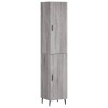 Dulap inalt, gri sonoma, 34,5x34x180 cm, lemn prelucrat