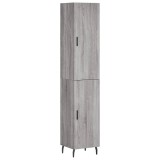 Cumpara ieftin Dulap inalt, gri sonoma, 34,5x34x180 cm, lemn prelucrat