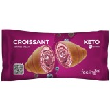 Croissant Keto cu Crema de Fructe de Padure Low-Carb fara Zahar Adaugat 50g