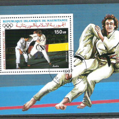 Mauritanie 1987 Sport, perf. sheet, used O.035