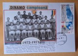 Istoria fotbalului - Suporter - fan zone - echipa de fotbal DINAMO Bucuresti, campioana, editia 1972-1973, plic, intreg postal