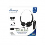 MediaRange Corded stereo USB headset with microphone and control panel &quot;MROS304&quot; (timbru verde 0.8 lei)