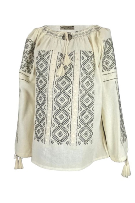 Bluza dama tip ie 124, crem/negru , marimea M