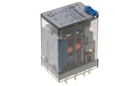 Releu electromagnetic DPDT 220VDC 20A foto