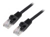 Cablaj Patch Cord U/UTP 5e CCA PVC Negru 3m 26AWG, Lanberg