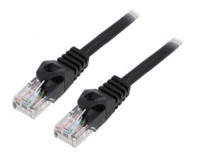 Cablul de rețea Patch cord U/UTP 5e 5m 26AWG CCA PVC negru foto