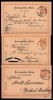 BUCOVINA CERNAUTI 1892/1893 LOT 3 CARTI POSTALE CIRCULATE, Circulata, Printata