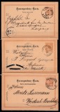 BUCOVINA CERNAUTI 1892/1893 LOT 3 CARTI POSTALE CIRCULATE