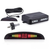 Senzori Parcare Auto cu Display LED, 4 Senzori, Alarma Sonora, Negri