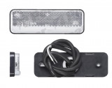 Lampa pozitie LED 12/24V; cu element reflectorizant; cu cablu; dreptunghiular; insurubate in suport; LED; alb; 102x35x12 mm; ,