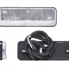 Lampa pozitie LED 12/24V; cu element reflectorizant; cu cablu; dreptunghiular; insurubate in suport; LED; alb; 102x35x12 mm; ,