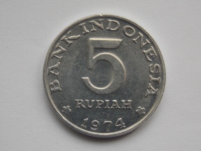 5 rupiah 1974 Indonezia-(Family Planning Program) foto