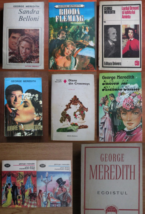Pachet 9 carti GEORGE MEREDITH - clasic englez - serie de autor - colectie