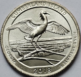 25 cents / quarter 2018 USA, Georgia, Cumberland Island, unc, litera D, America de Nord